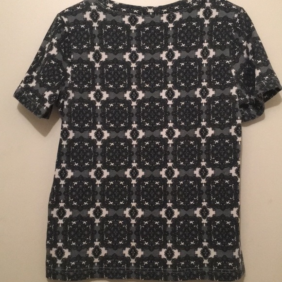 J. CREW Grey and White Short Sleeved Top - Picture 4 of 4